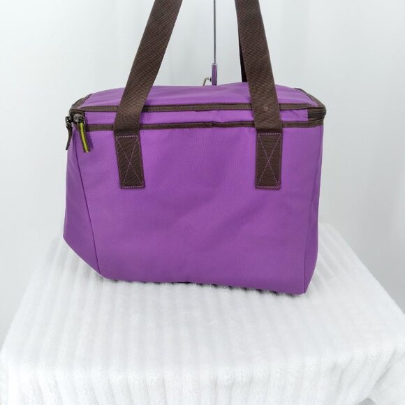 Rachael Ray Cargo Thermal Tote Purple Floral Brocade - Picture 3 of 11